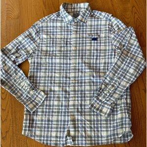 NEW $125 VINEYARD VINES HARBOR Men’s Nylon Performance Button Up Shirt Plaid M